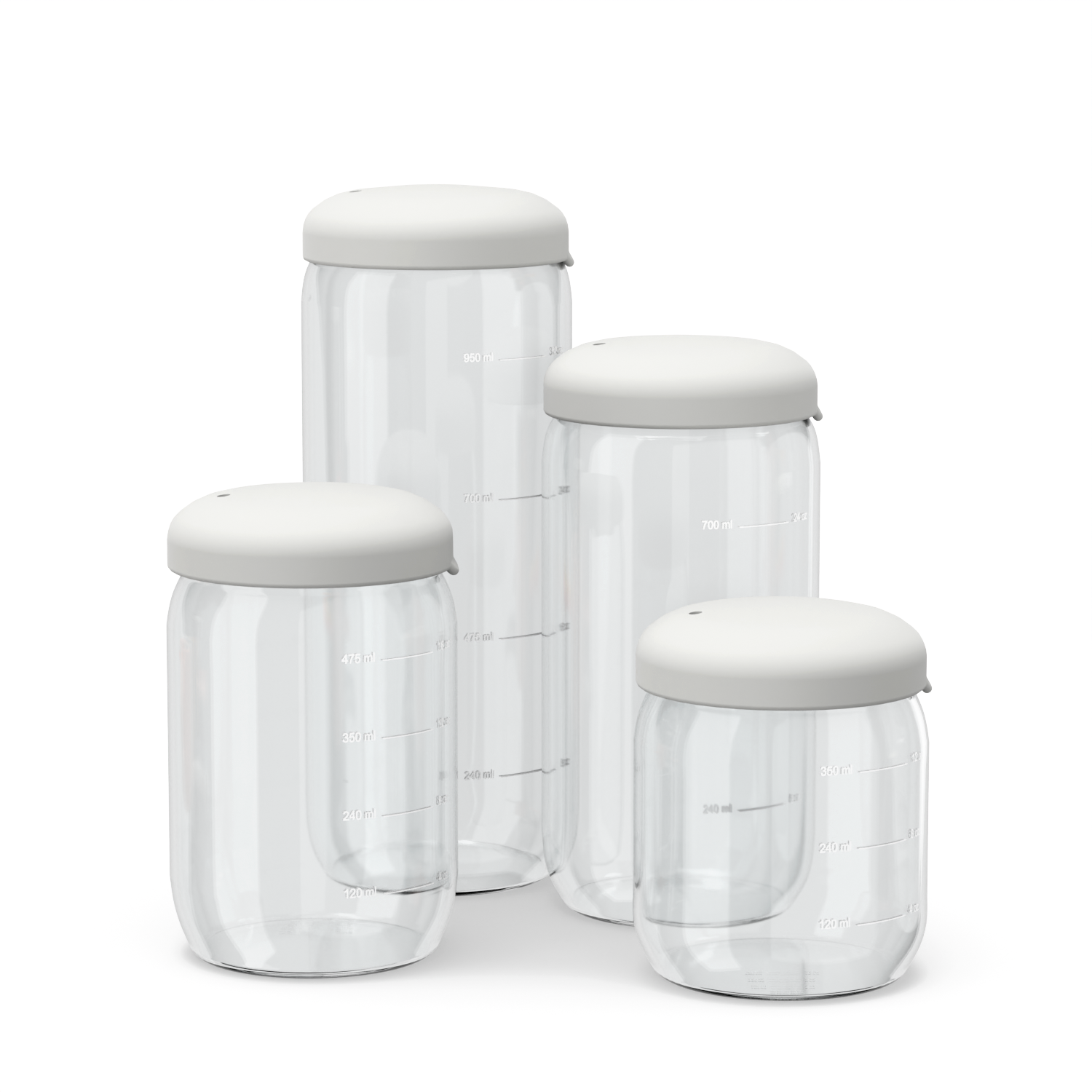Food Storage Jar Set of 4 - Cloud