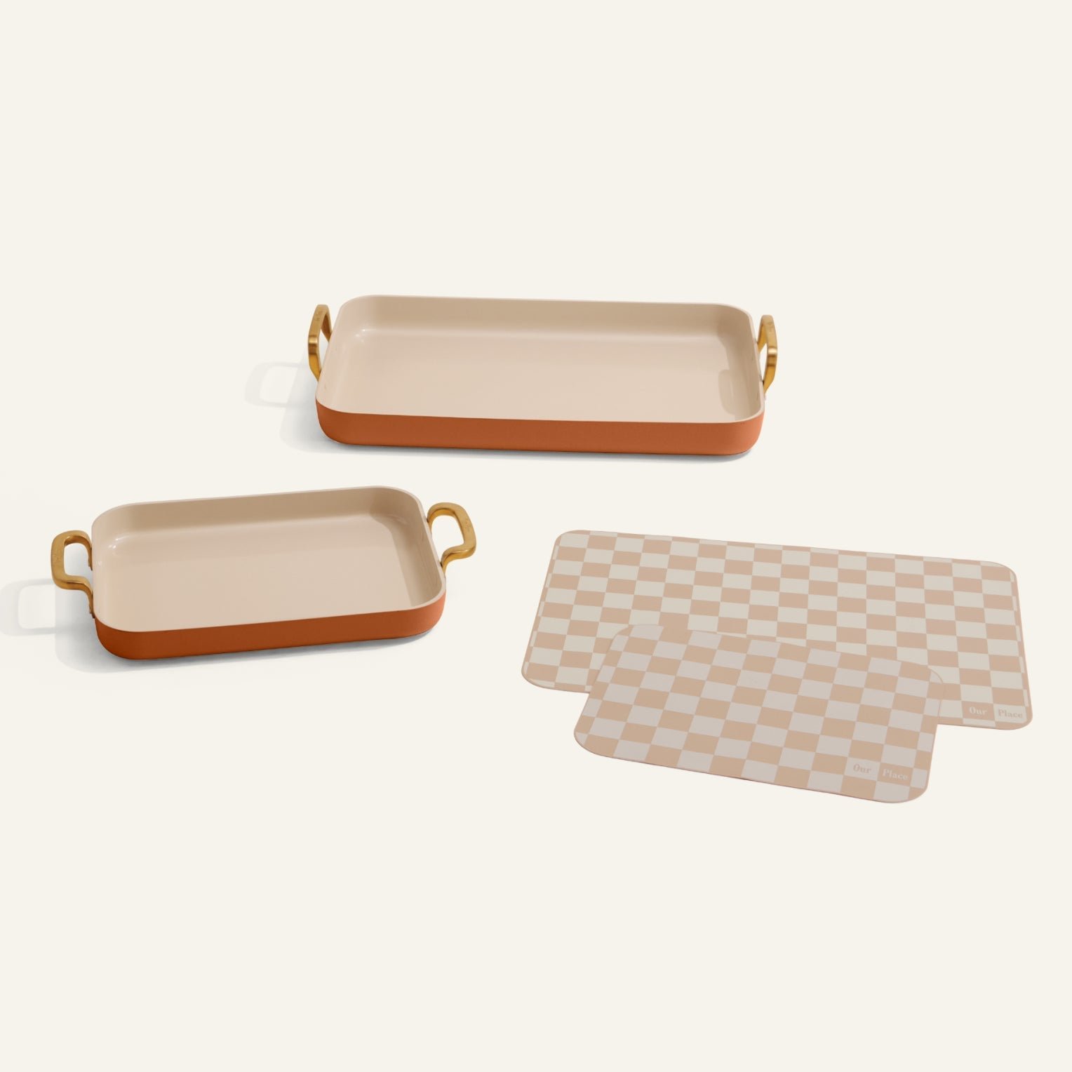 our-place-product-hero-thumbnail-EssentialGriddlePan-Terracotta-ecomm Essentials Griddle Pan Set - Image 1