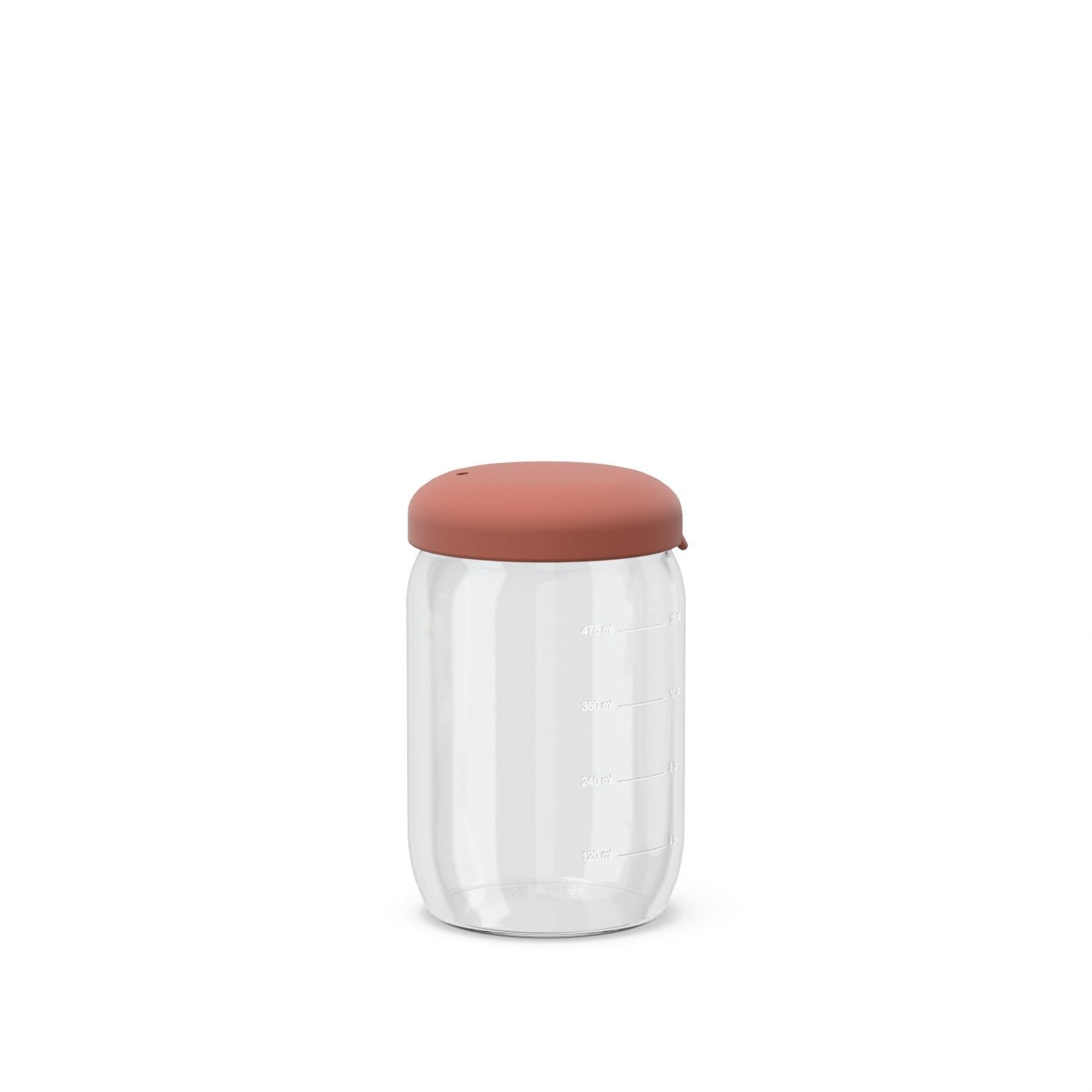 storagejar_475_terracottaPS Food Storage Jar in Borosilicate Glass 17 oz - Terracotta - Image 1