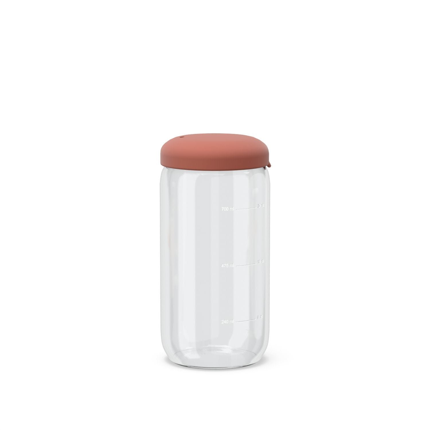 storagejar_700_teracottaPS Food Storage Jar in Borosilicate Glass 25 oz - Terracotta - Image 1